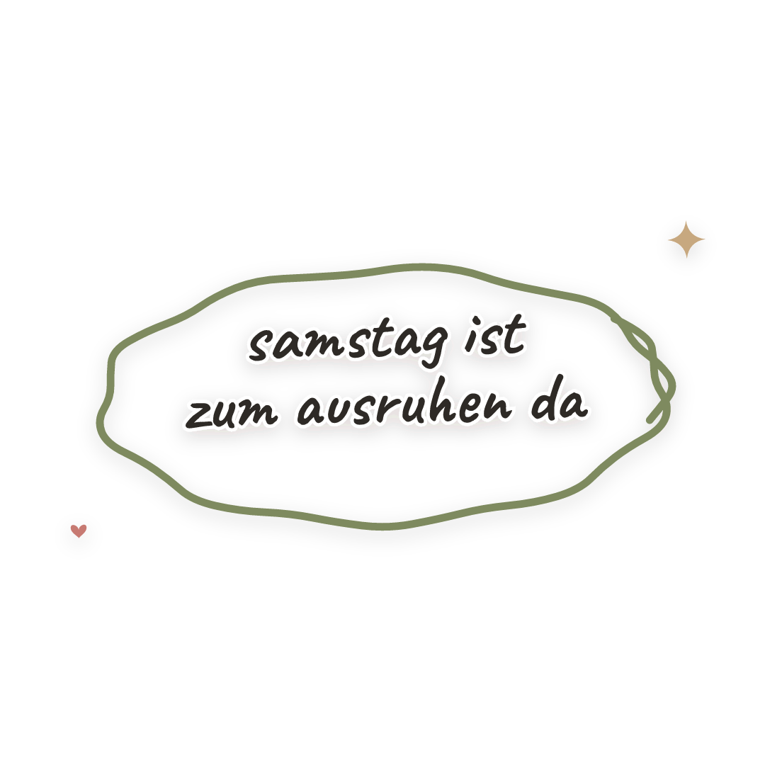 Sticker: samstag ist zum ausruhen da