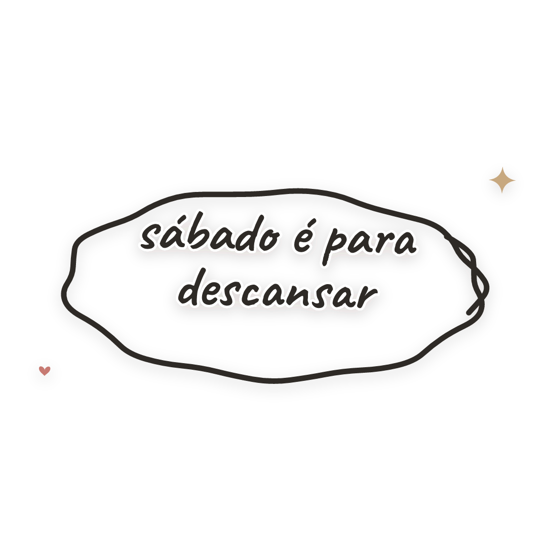 Sticker: sábado é para descansar
