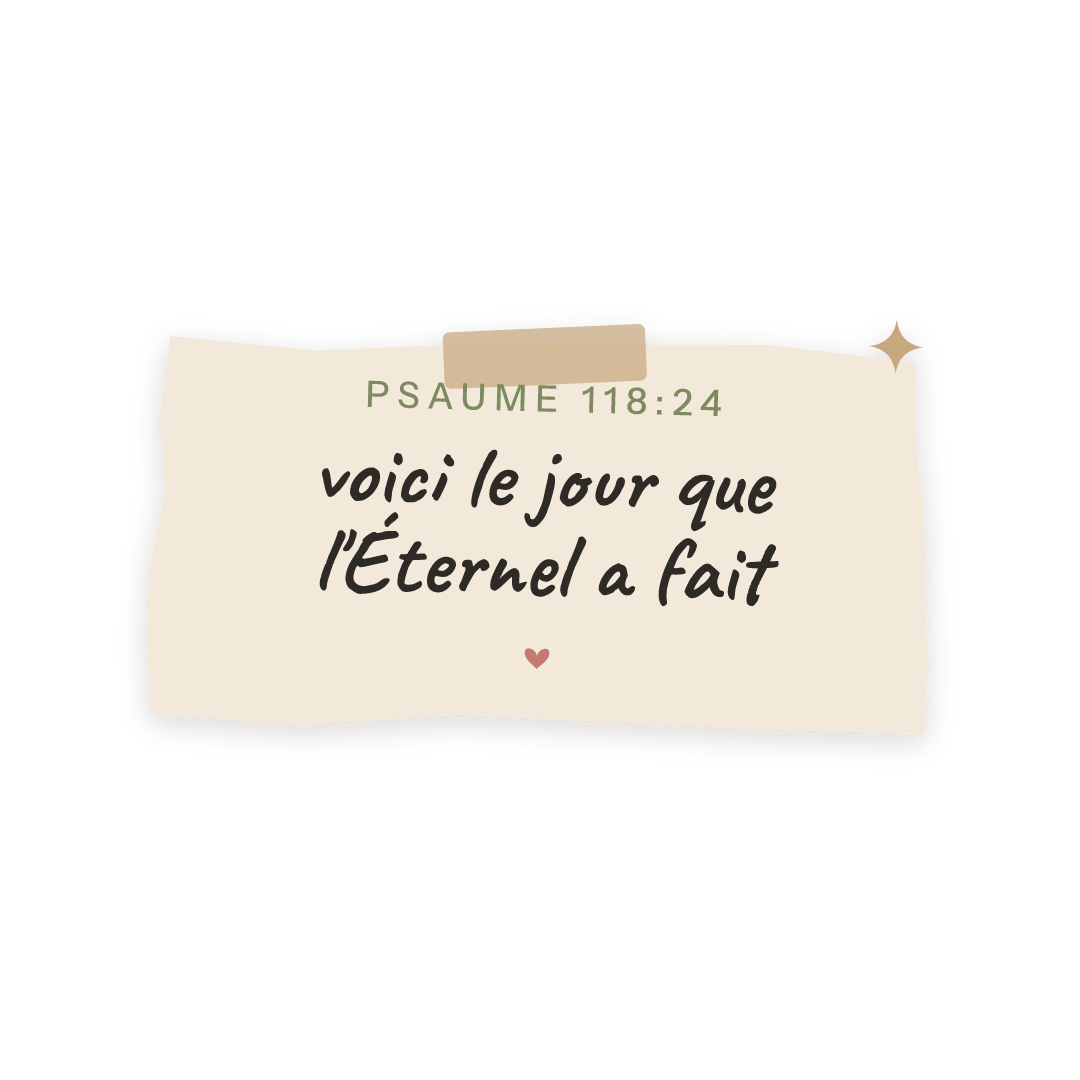 Sticker: Psaume 118:24 voici le jour que l'Éternel a fait