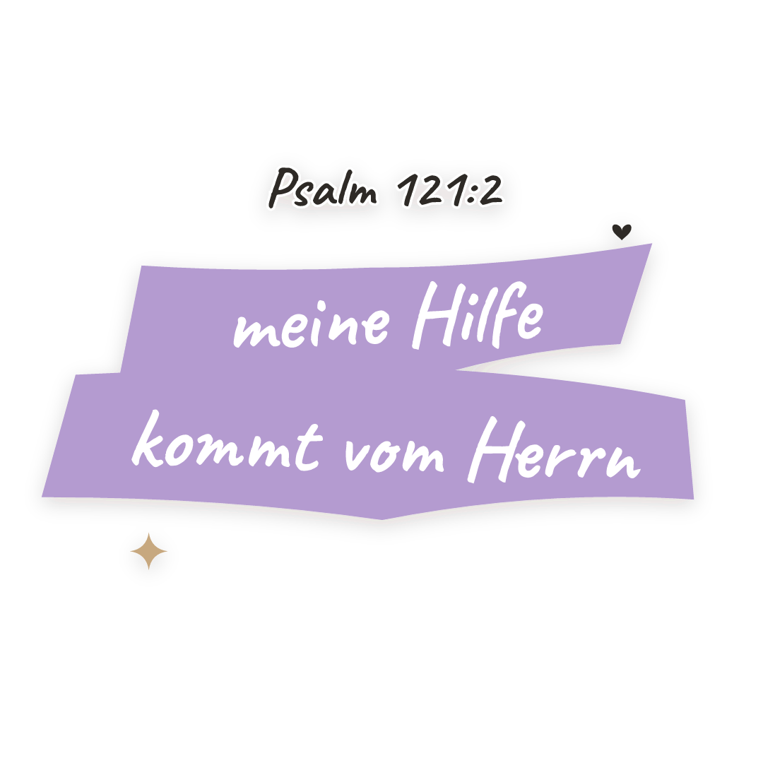 Sticker: Psalm 121:2 meine Hilfe kommt vom Herrn