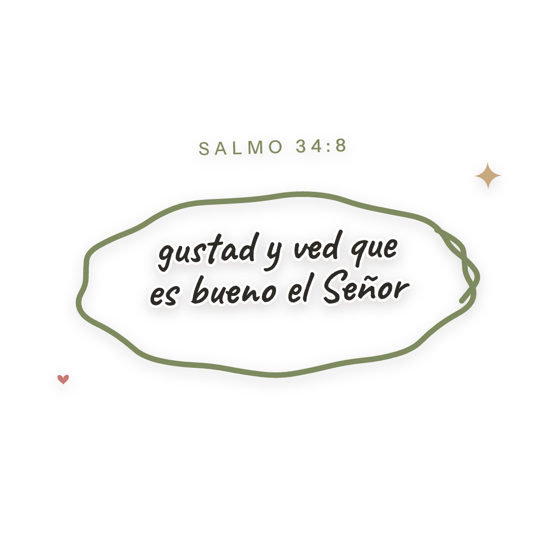 Sticker: Salmo 34:8 gustad y ved que es bueno el Señor