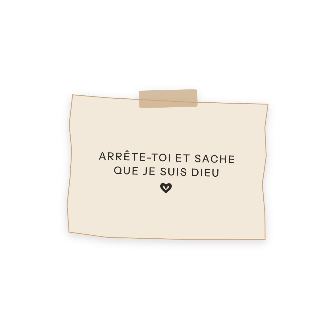 Sticker: Psaume 46:10 arrête-toi et sache que je suis Dieu