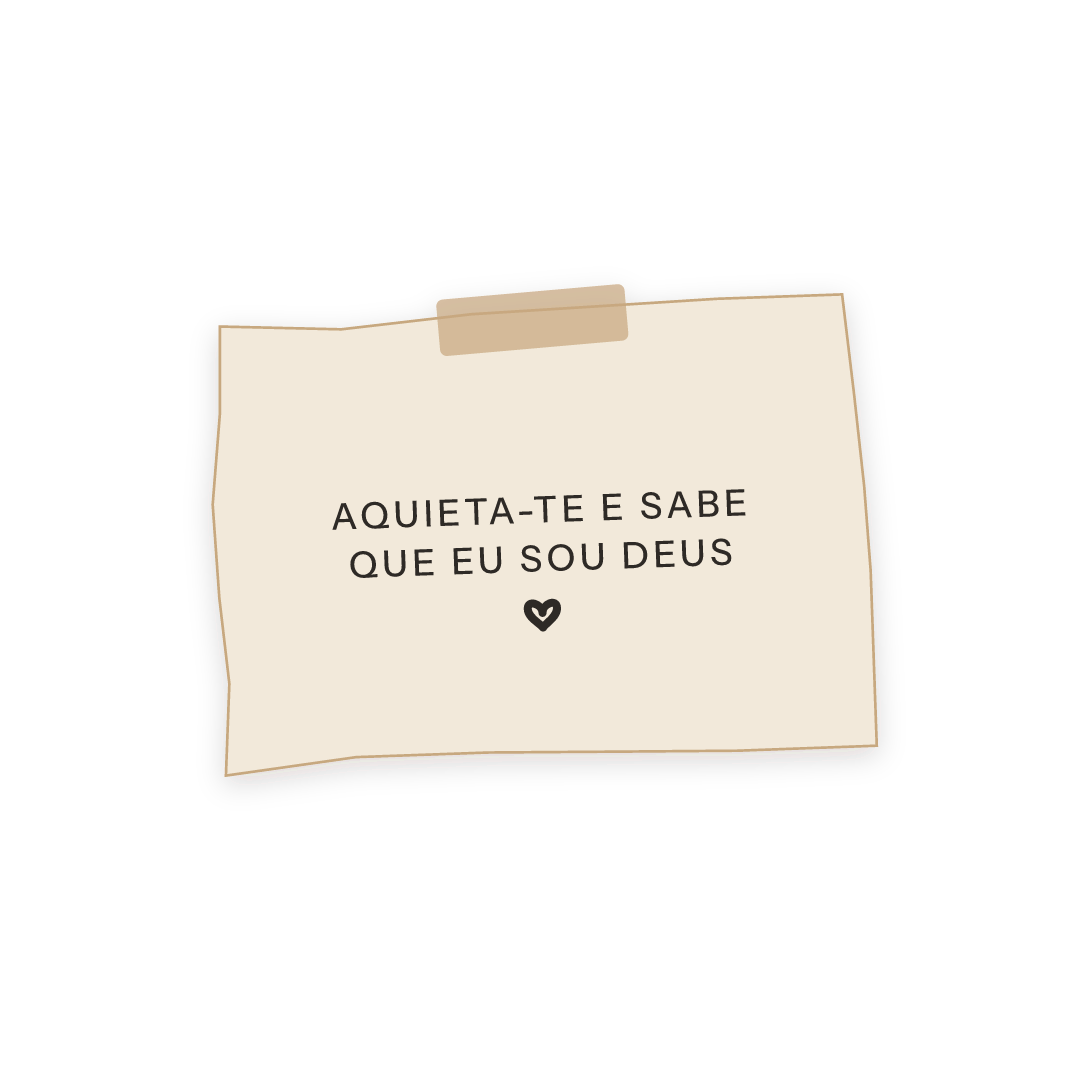Sticker: Salmo 46:10 aquieta-te e sabe que Eu sou Deus