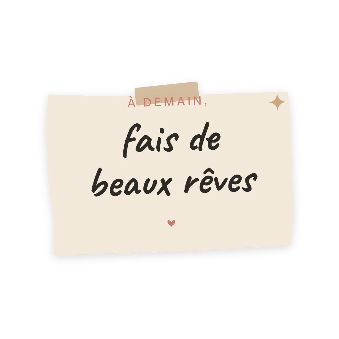 Sticker: à demain, fais de beaux rêves
