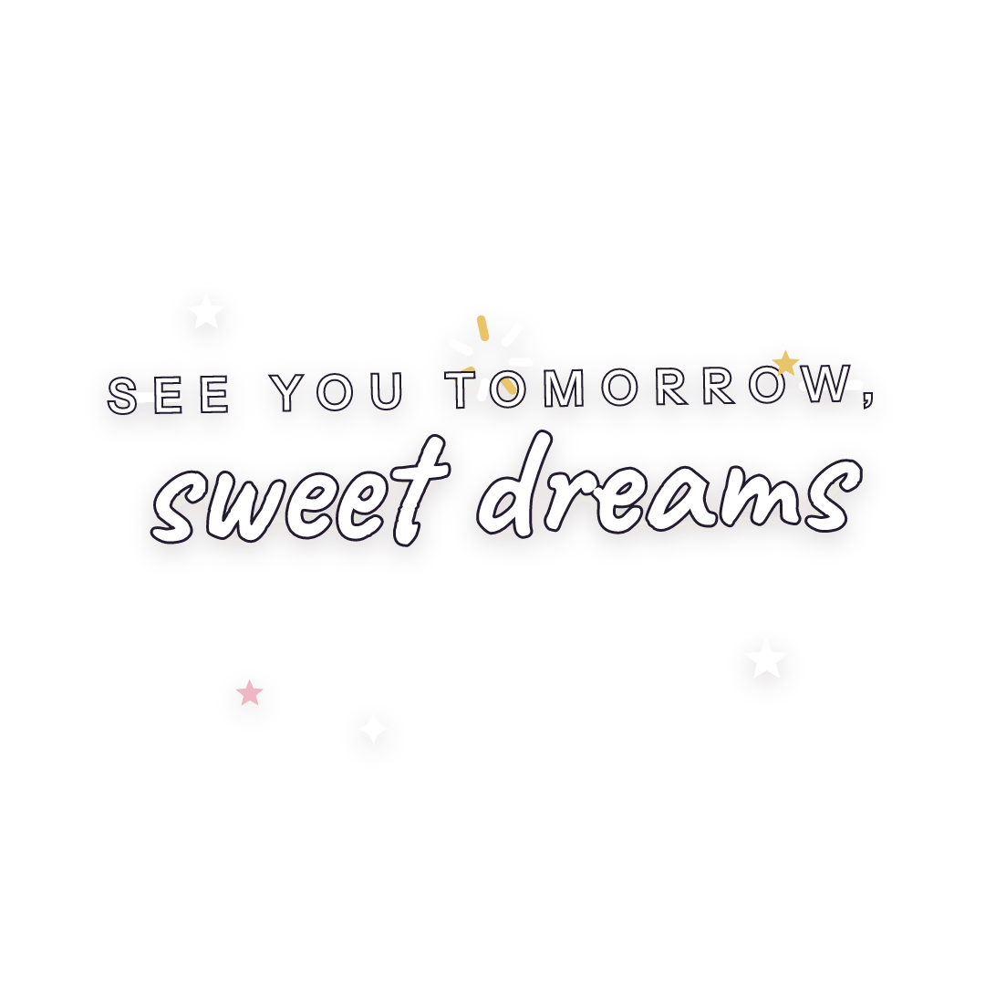 Sticker: see you tomorrow, sweet dreams