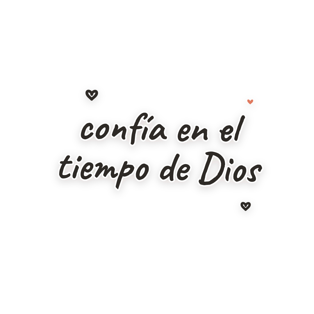 Sticker: confía en el tiempo de Dios