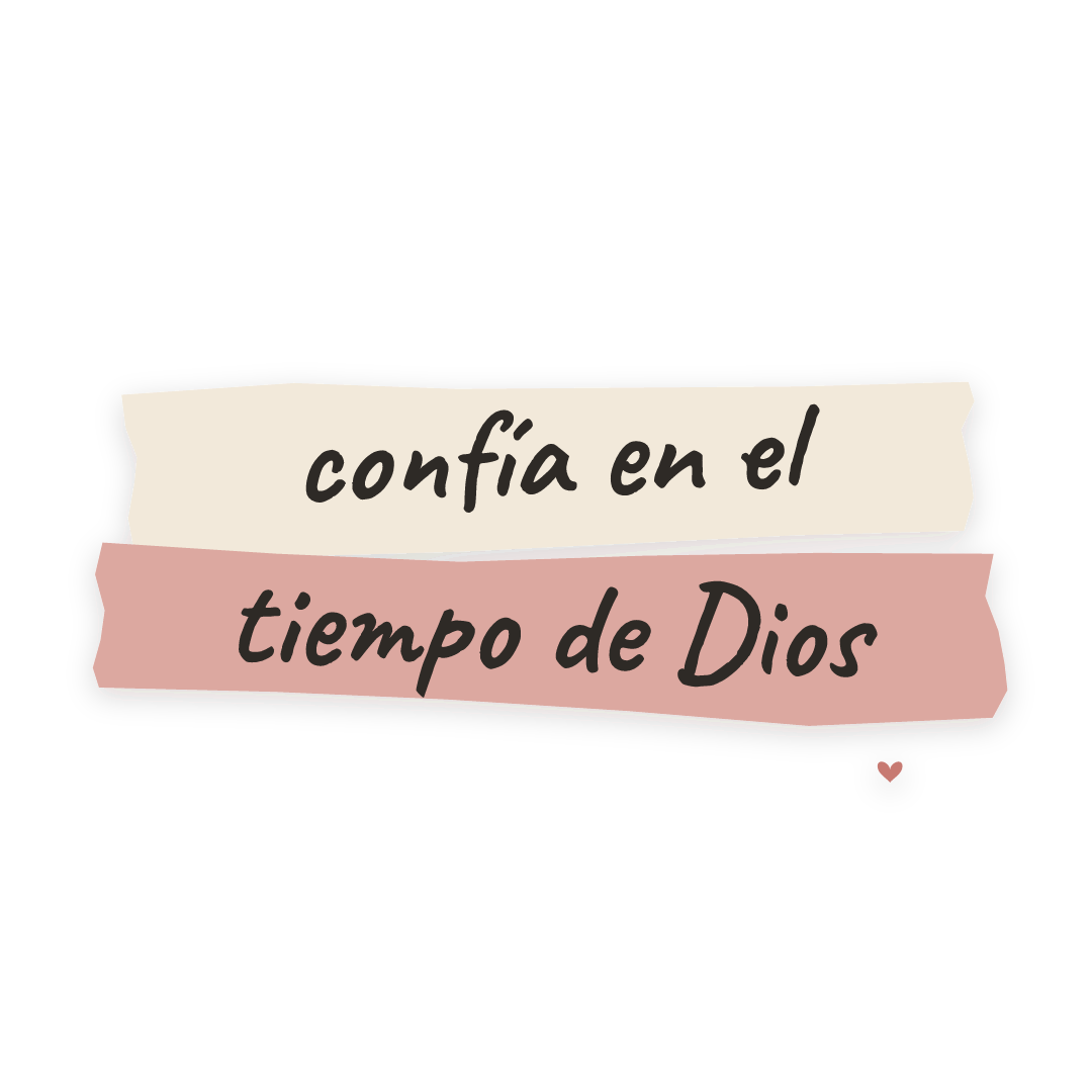 Sticker: confía en el tiempo de Dios