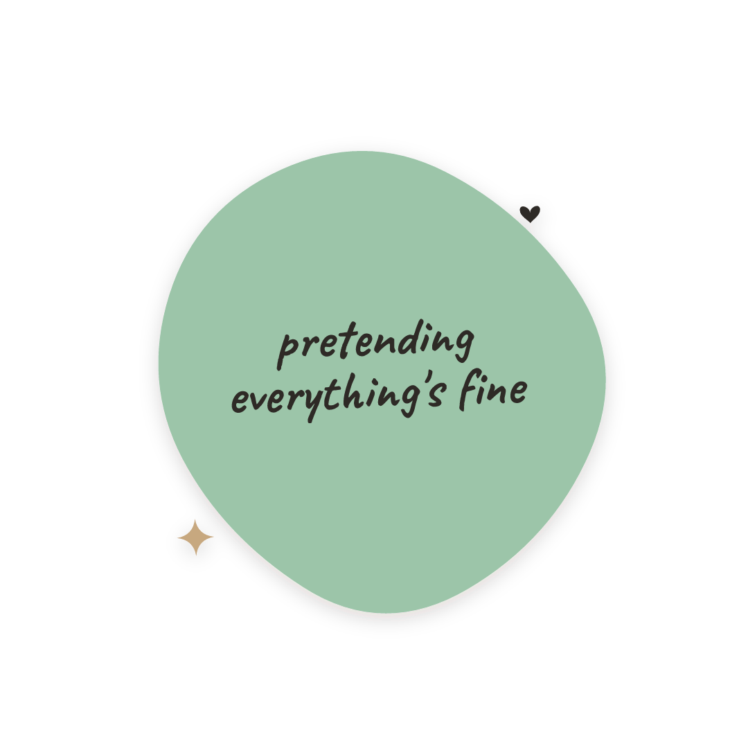 Sticker: pretending everything's fine