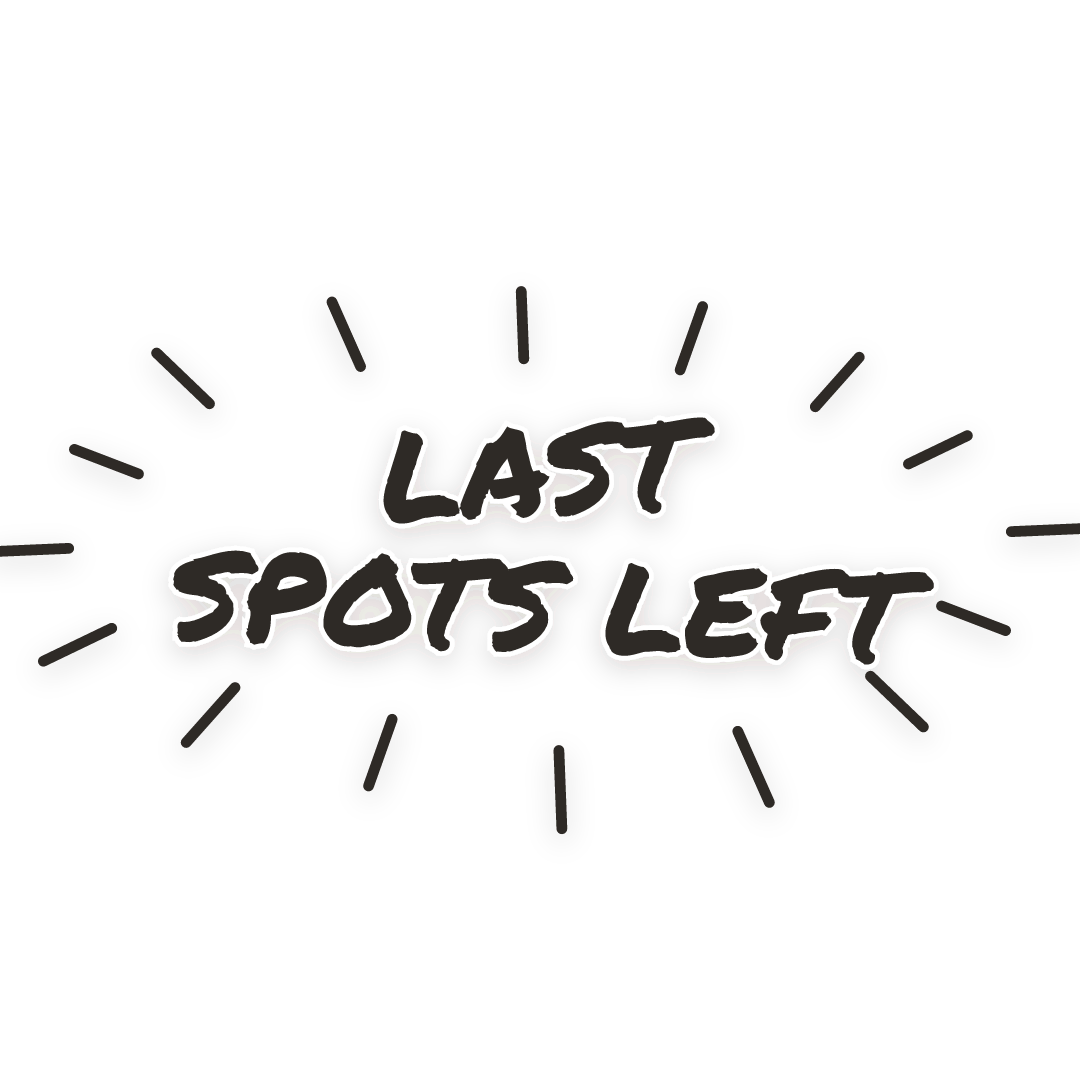 Sticker: last spots left