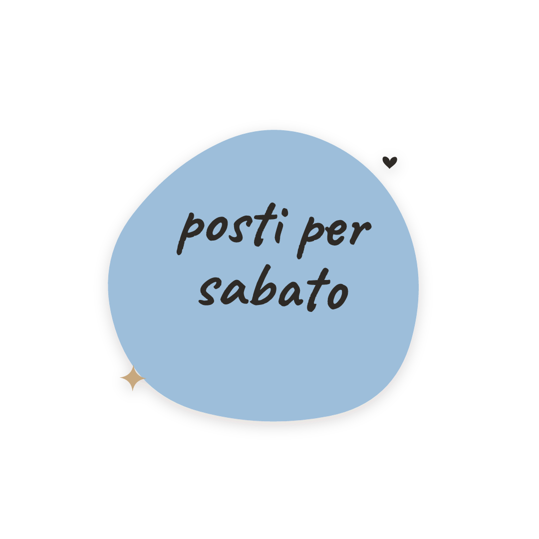 Sticker: posti per sabato