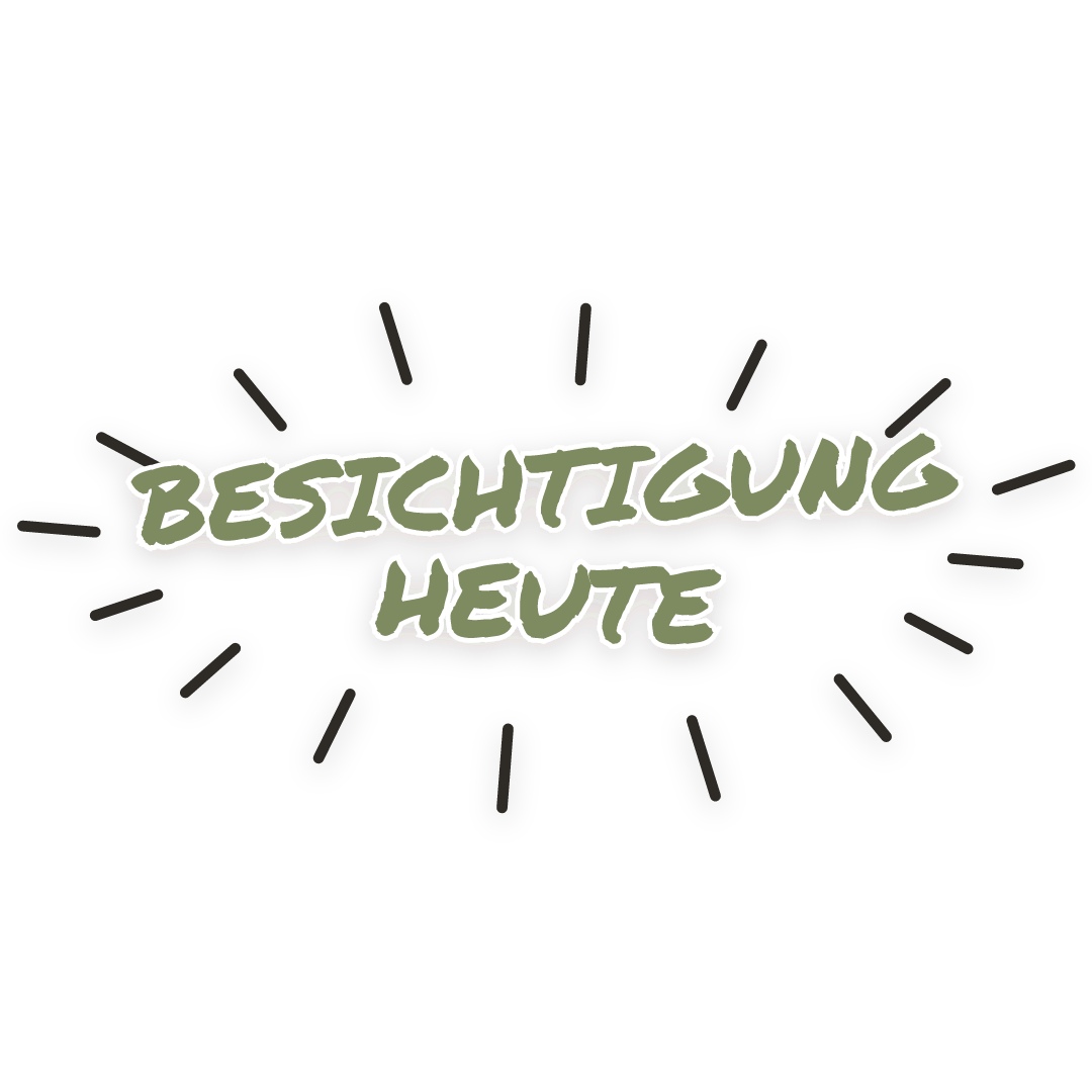 Sticker: besichtigung heute